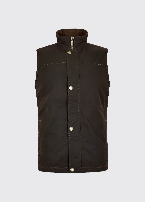 Mayfly Men's Waxed Cotton Vest - Java