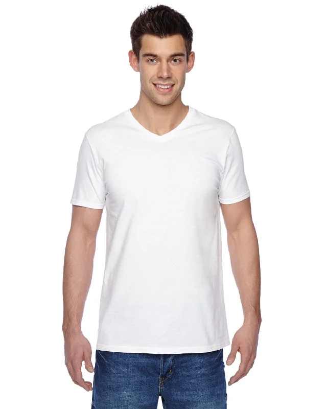 Fruit of the Loom 100% Sofspun Cotton V-Neck T-Shirt | White