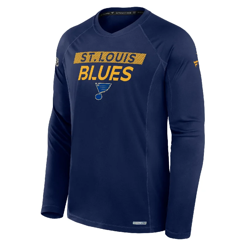 ST. LOUIS BLUES AUTHENTIC PRO LONG SLEEVE PERFORMANCE TEE