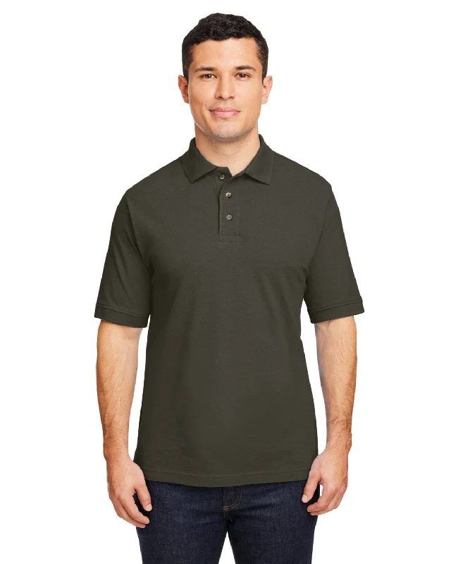 Harriton Cotton Pique Polo Shirt | Black