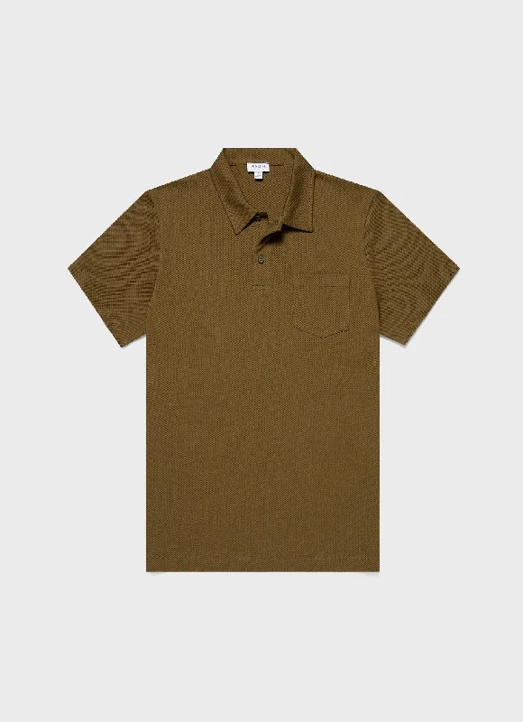 Men's Riviera Polo Shirt in Olive Green