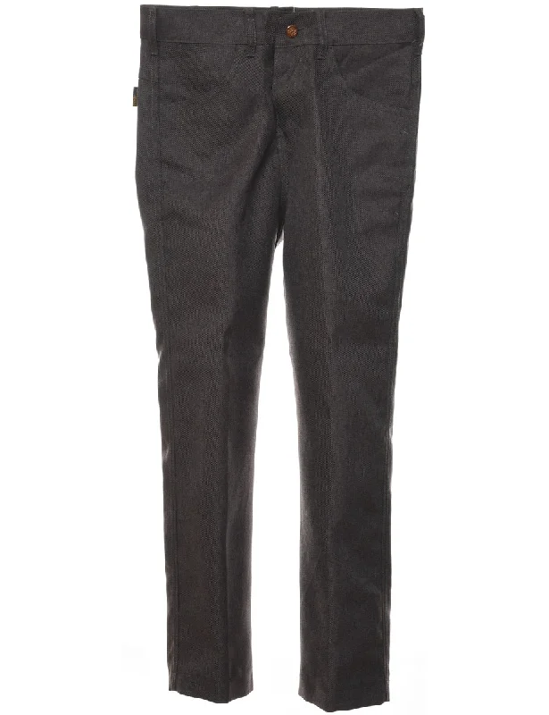 1970s Dark Grey Wrangler Trousers - W30 L27