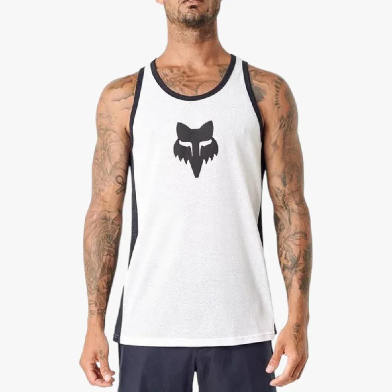 Fox Mens Head Airline Tank Black White