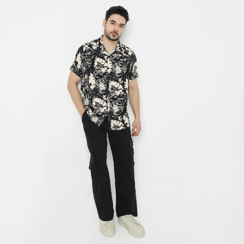 Retreat™ Shirts - Printed Pattern Rich Fabric - Trendy Cuban Collar - Regular Fit Shirt