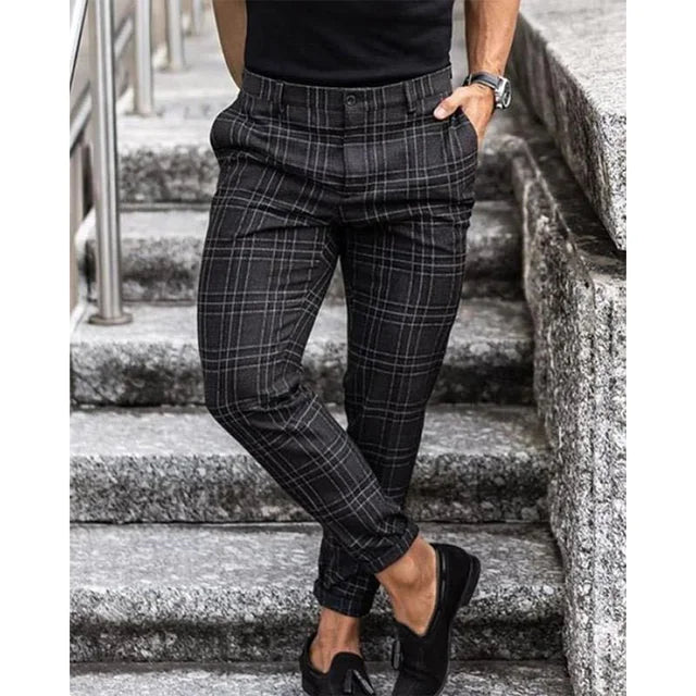 Bran | Men's Stripe Plaid Pants