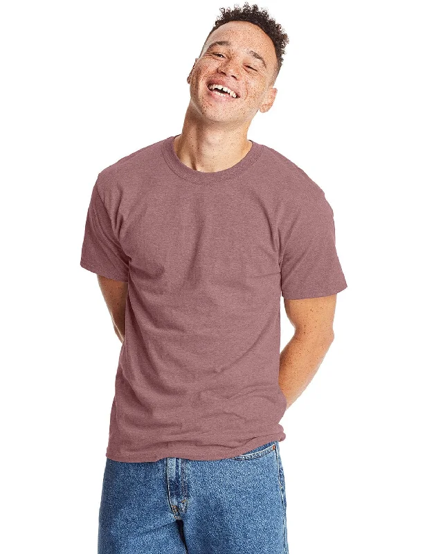 Hanes Beefy-T T-Shirt | Mauve Pepr Hthr