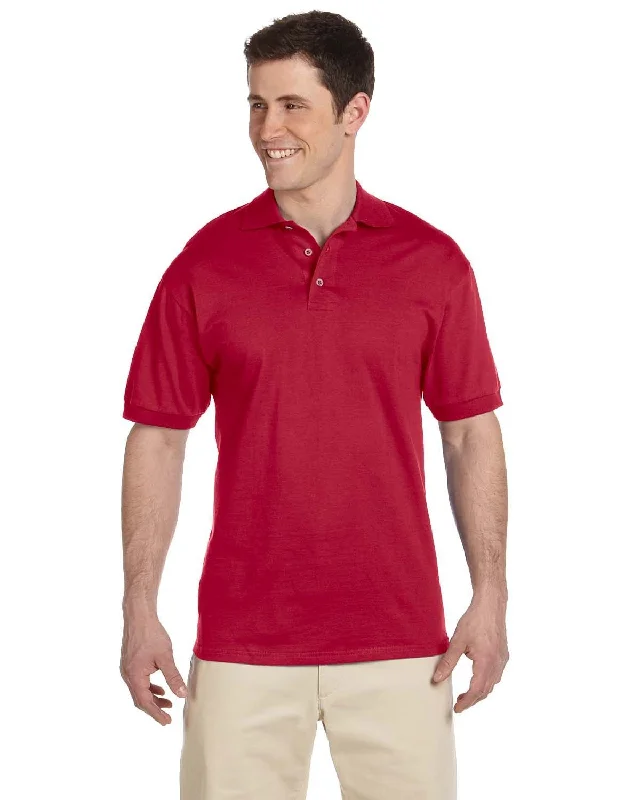 Jerzees Cotton Jersey Knit Polo Shirt | True Red