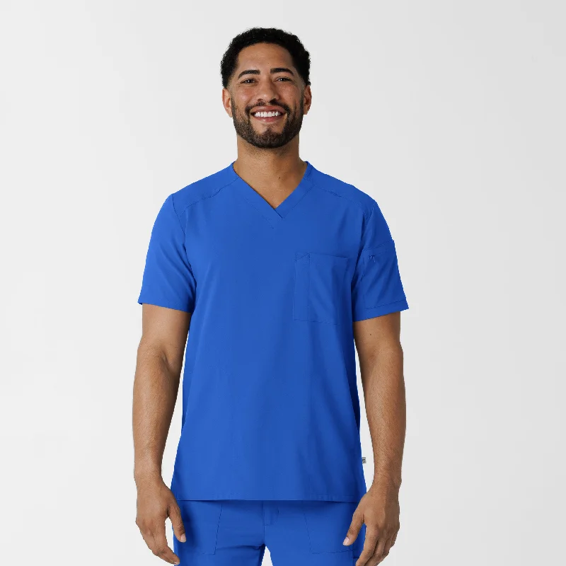 RENEW Men's V-Neck 5 Pocket Scrub Top - Royal