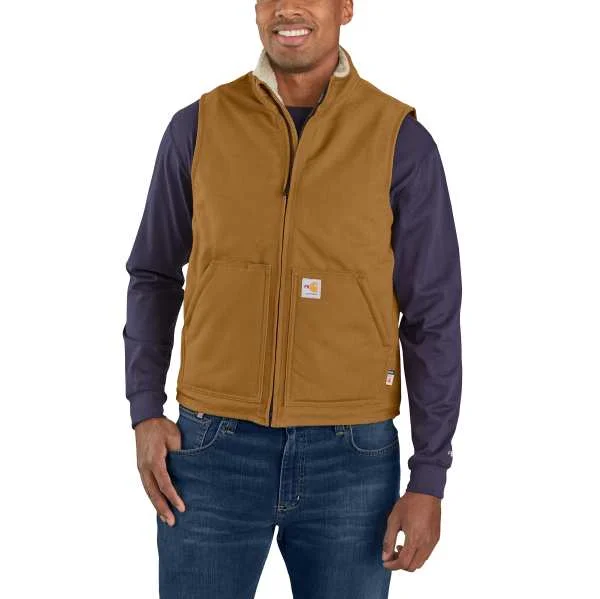 CARHARTT FR DUCK VEST - SHERPA LINED