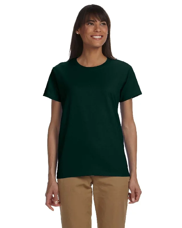 Gildan Ladies Ultra Cotton Heavyweight T-Shirt | Forest Green