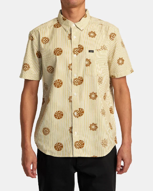 Endless Seersucker Short Sleeve Shirt - Gold