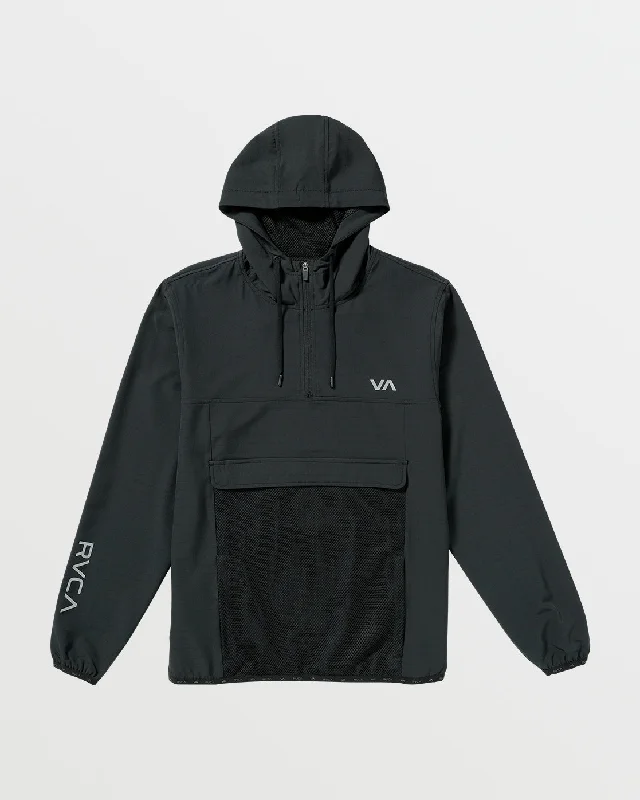 X Over Anorak Track Jacket - Black