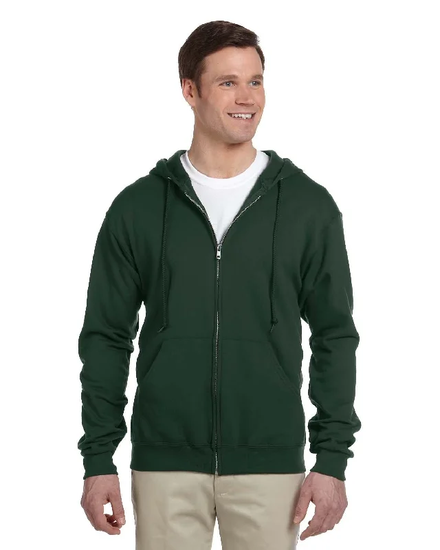 Jerzees Lightweight Full-Zip Hooded Sweatshirt | Forest Green