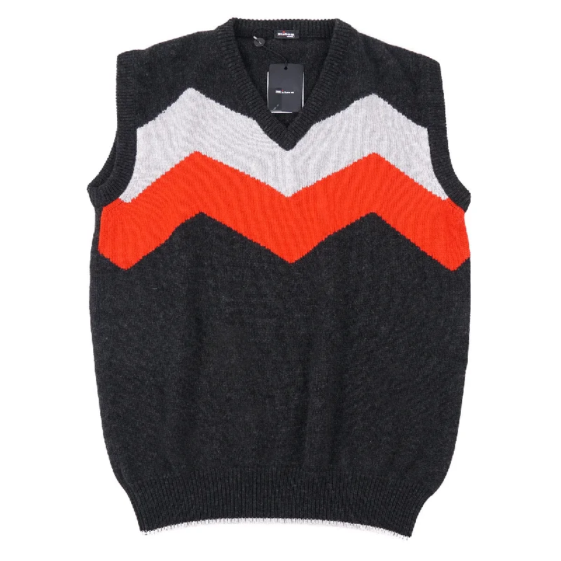 Kiton Patterned Cashmere Sweater Vest