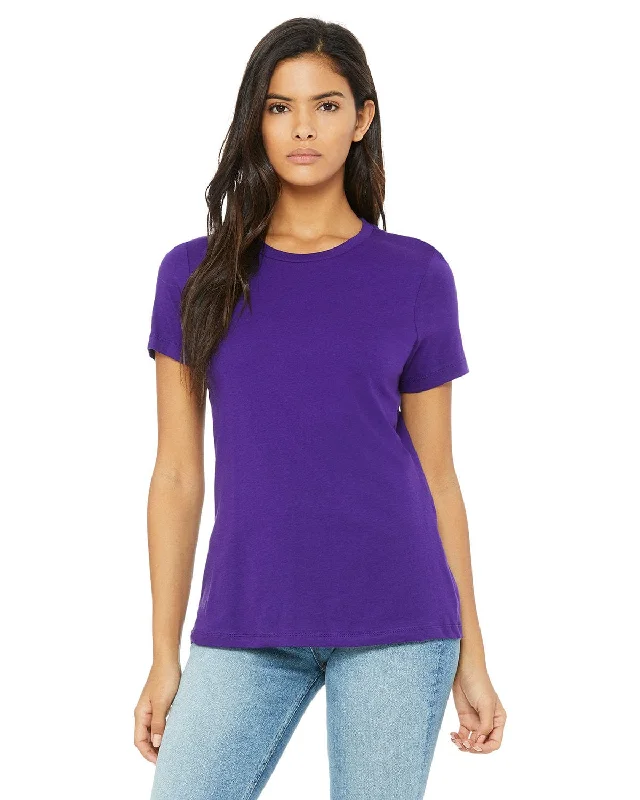 Bella+Canvas Ladies Relaxed Short Sleeve Jersey T-Shirt | Team Purple