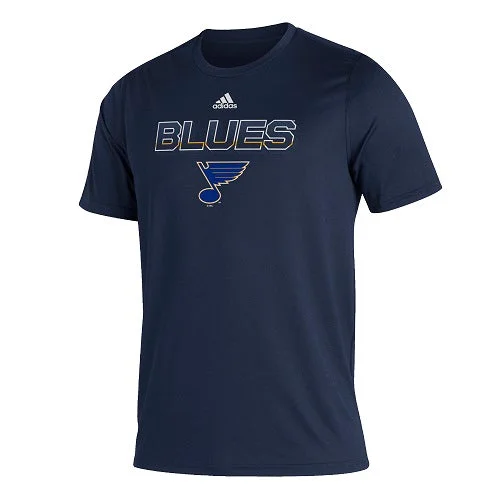 ST. LOUIS BLUES ADIDAS STACKED TECH TEE