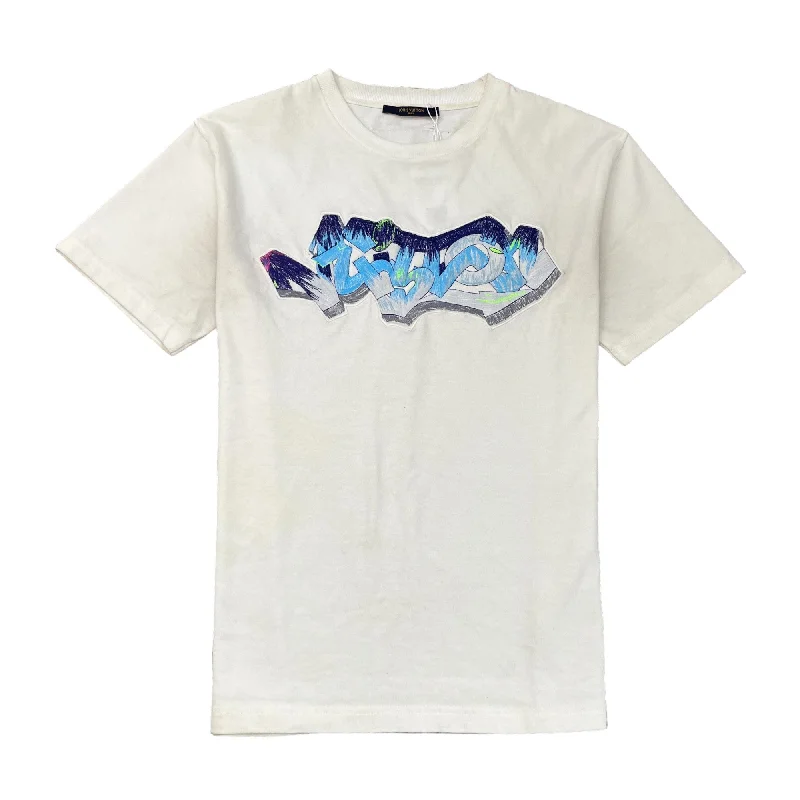 Men's Graffiti Logo T-Shirt Cream Size M