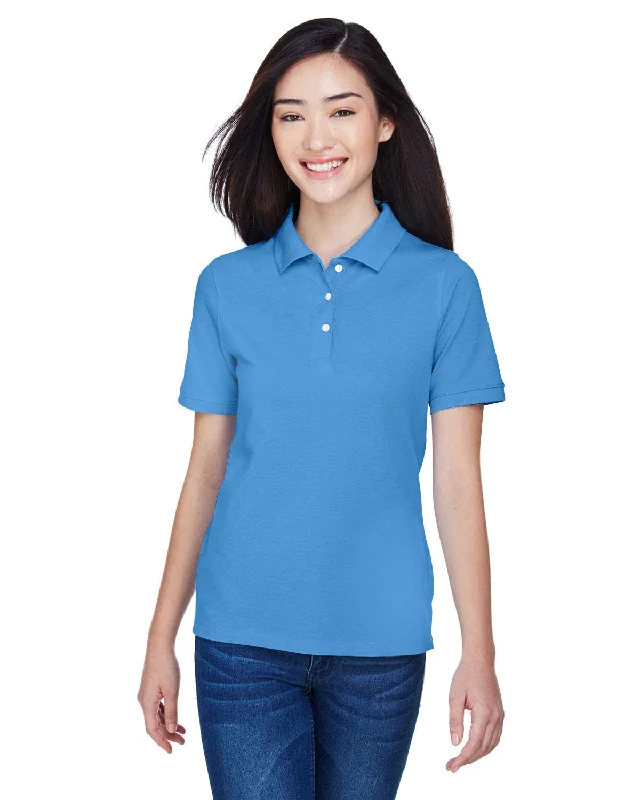 Harriton Ladies Easy Blend Polo Shirt | Nautical Blue