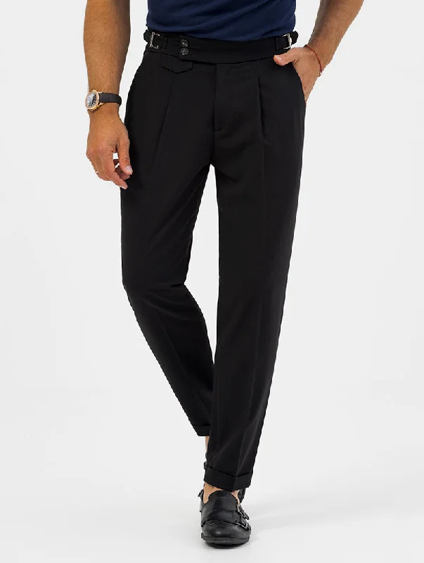 CALEB MONO PINCES PANTS IN BLACK