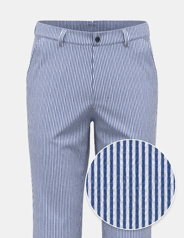 Blue Stripe Seersucker | Chino