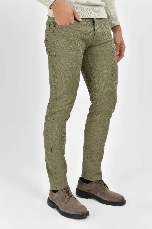 Slim Fit 5 Pocket Khaki Cotton Casual Pants