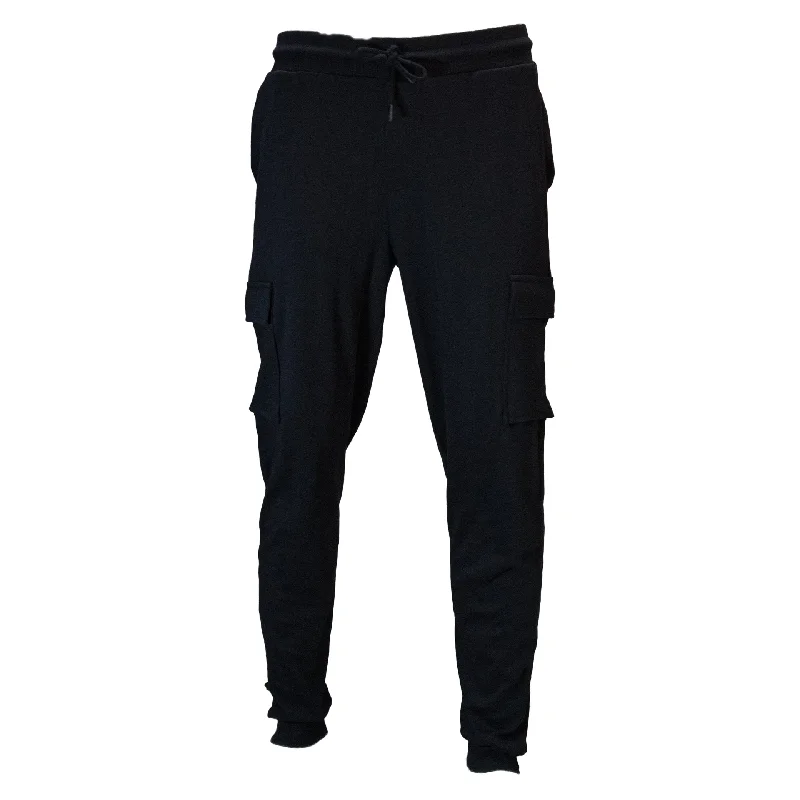 Black Cargo Joggers Black