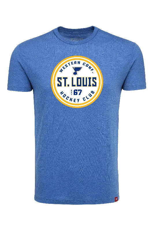 ST. LOUIS BLUES SPORTIQE HILLSBORROW COMFY TEE - ROYAL