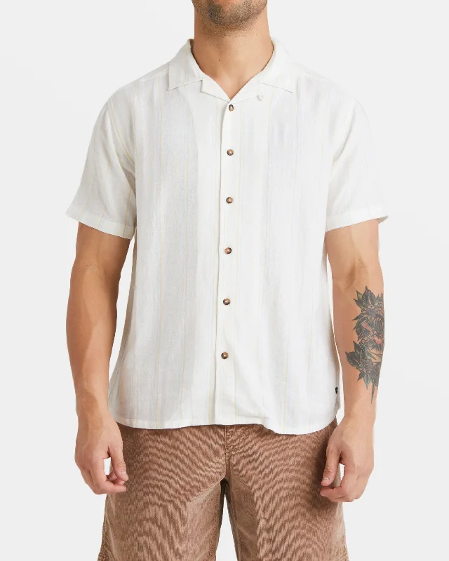 Beat Stripe Short Sleeve Shirt - Cloud