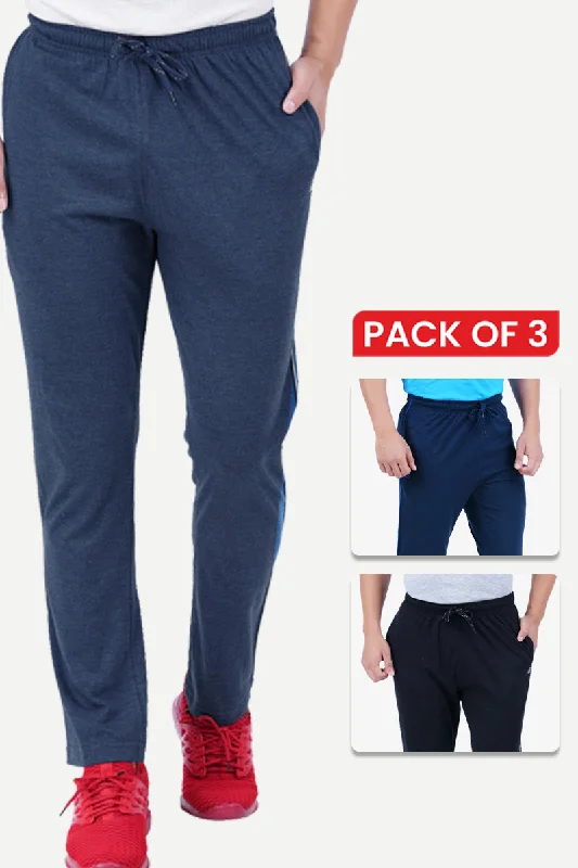 Track Pants - Jogging Bottoms For Mens Combo Pack Of 3 | Ariser