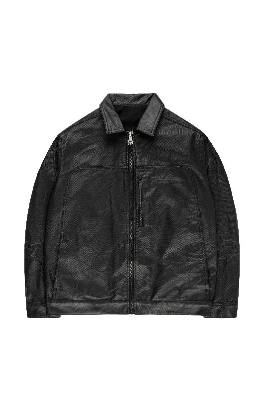 COATED MC JACKET BLACK