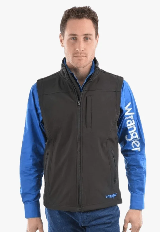 Wrangler Mens Logo Softshell Vest