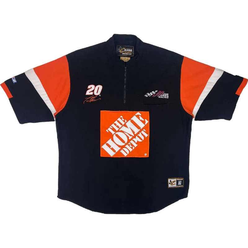 NASCAR Tony Stewart Home Depot Racing Pit Crew Chase Authentics Shirt Black Orange