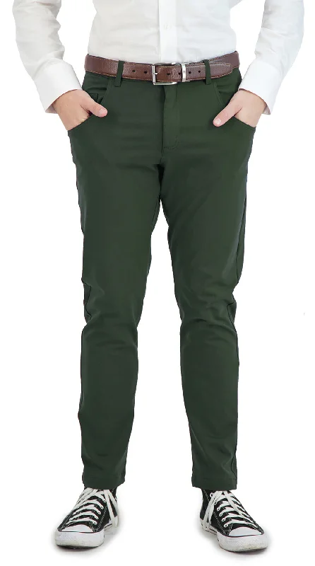 NEW & UPDATED Super - Stretch Men's Chinos -Casual - Olive - Performance Collection