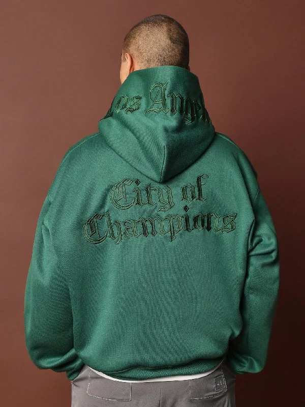 Regular Fit Overhead Hoodie With Back Embroidery