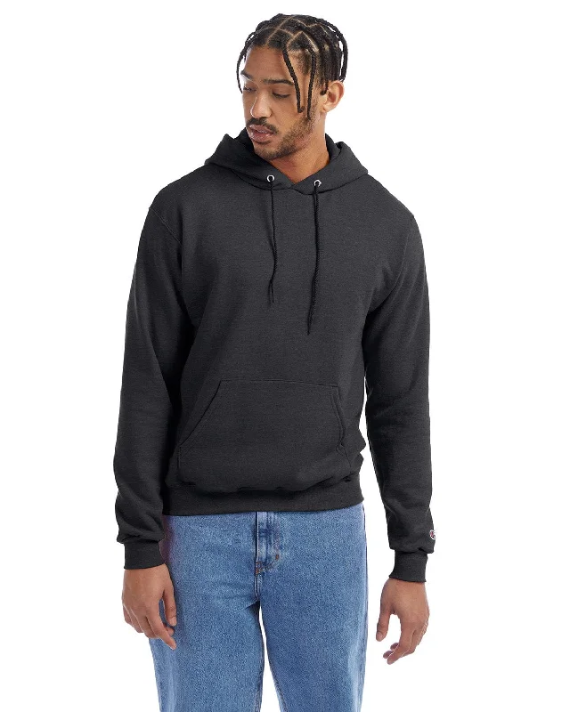 Champion EcoSmart Hooded Sweatshirt | Charcoal Heather