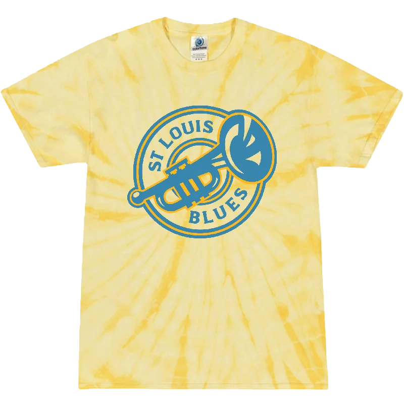 ST. LOUIS BLUES SERIES SIX HERITAGE TRUMPET TIE-DYE TEE