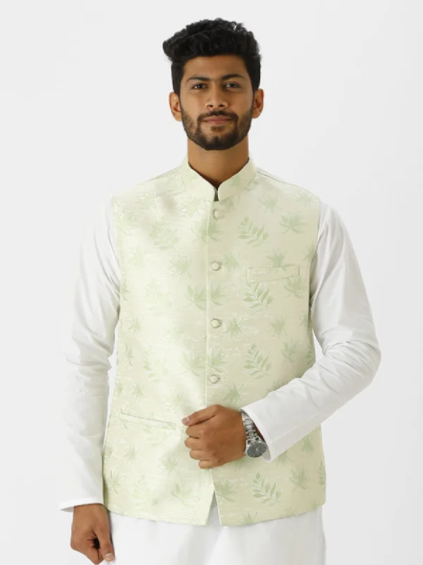 Men Fancy Ethnic Jacket Green