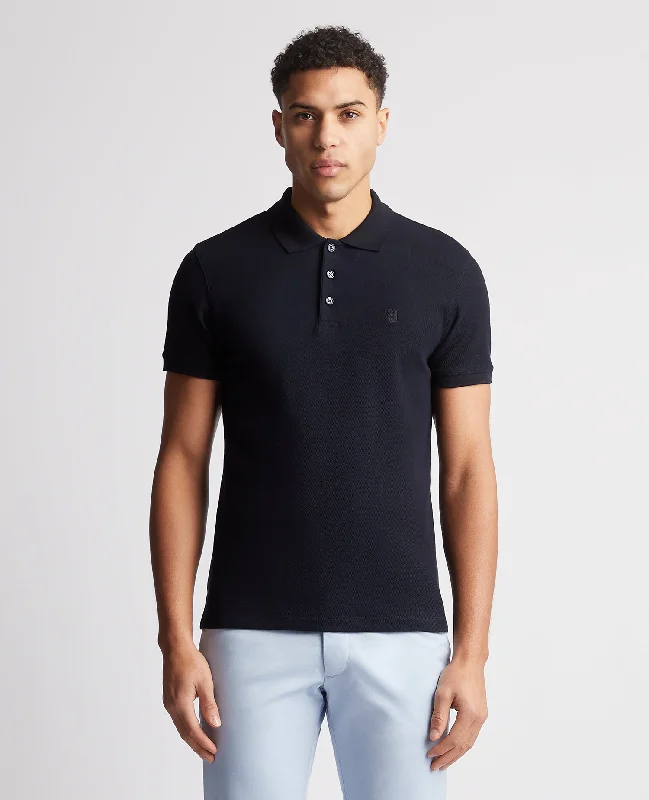 Tapered Fit Cotton Pique Polo Shirt