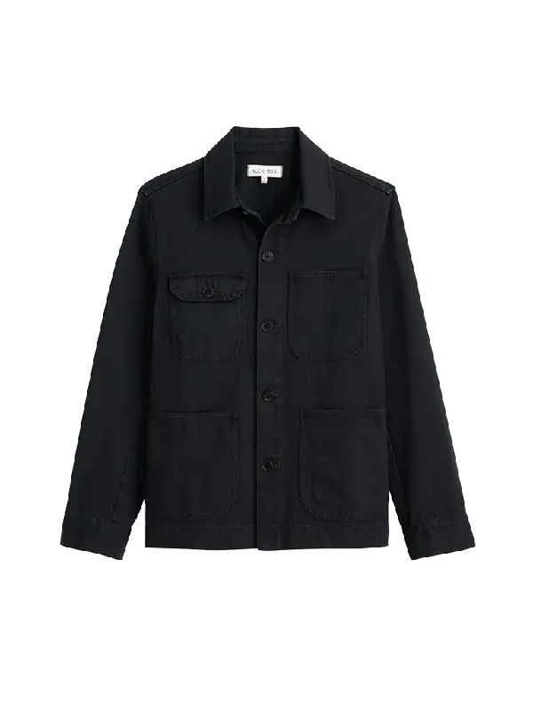 Garment Dyed Work Jacket- Black