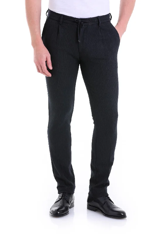 Slim Fit Side Pocket Low Waist Unpleated Navy Jogger, Navy C.