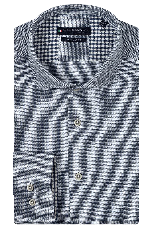 Giordano Regular Fit Micro Hounds Tooth Shirt