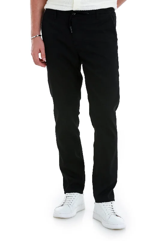 Dynamic Fit Side Pocket High Waist / Unpleated Cotton Blend Jogger, Black