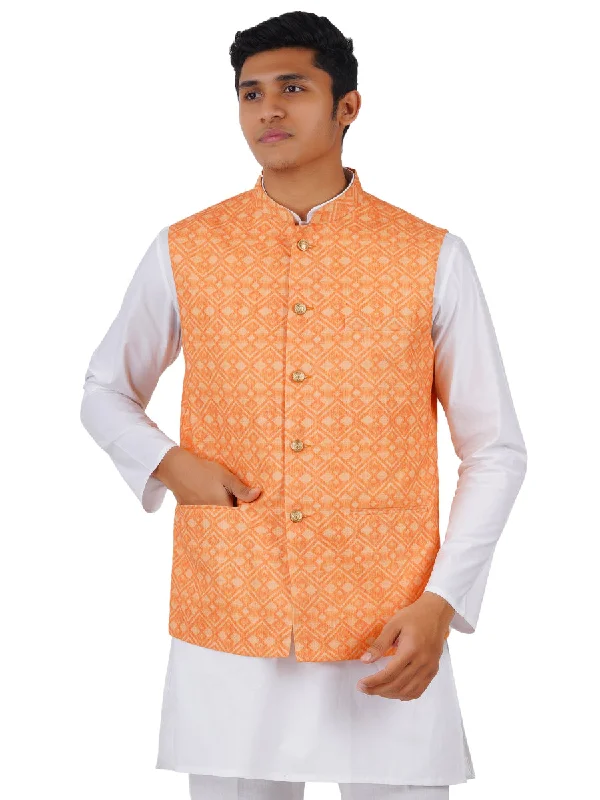 Men Ethnic Jacket Orange JB8