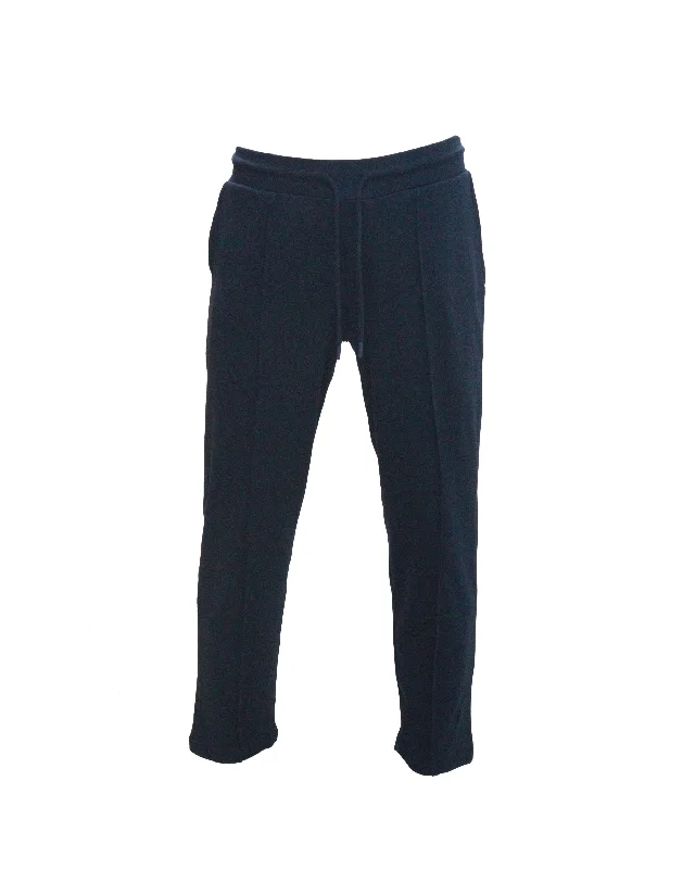 Navy Kint Jog Pants