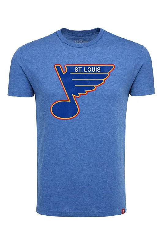 ST. LOUIS BLUES SPORTIQE RETRO COMFY TEE - ROYAL