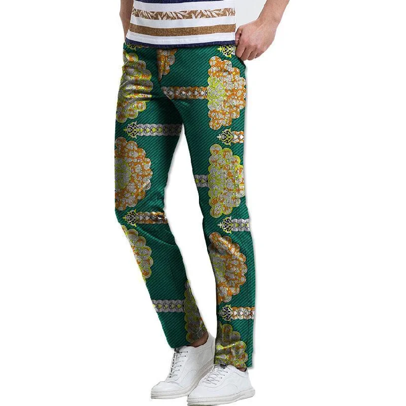 Kitenge Trousers Slim Fit Pants For Men