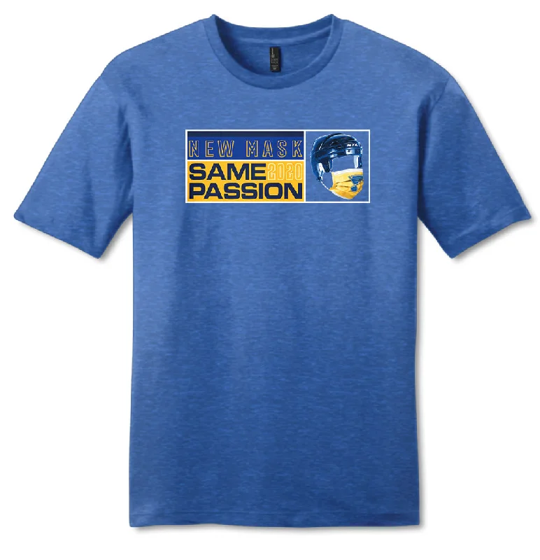 ST. LOUIS BLUES NEW MASK. SAME PASSION TEE - ROYAL