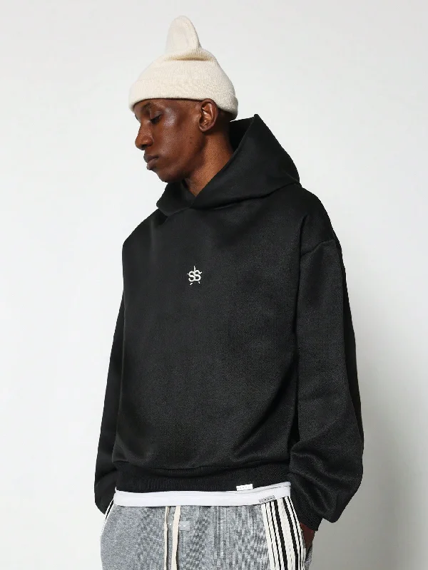 Regular Fit Overhead Hoodie With Embroidery