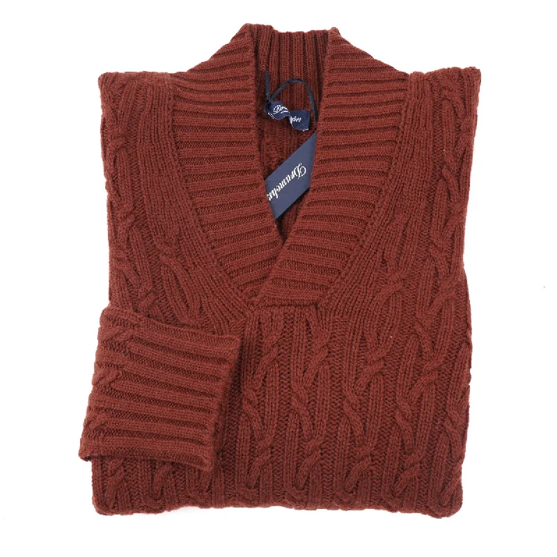 Drumohr Thick Cable Knit Cashmere Sweater