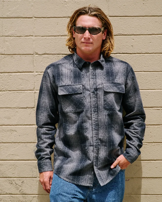 Dayshift Flannel Long Sleeve Top - Smoke